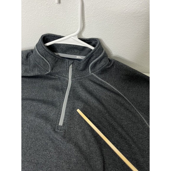 Slazenger Long Sleeve 1/4 Zip Shirt Golf Size Mens XXL Charcoal Gray - Picture 7 of 16